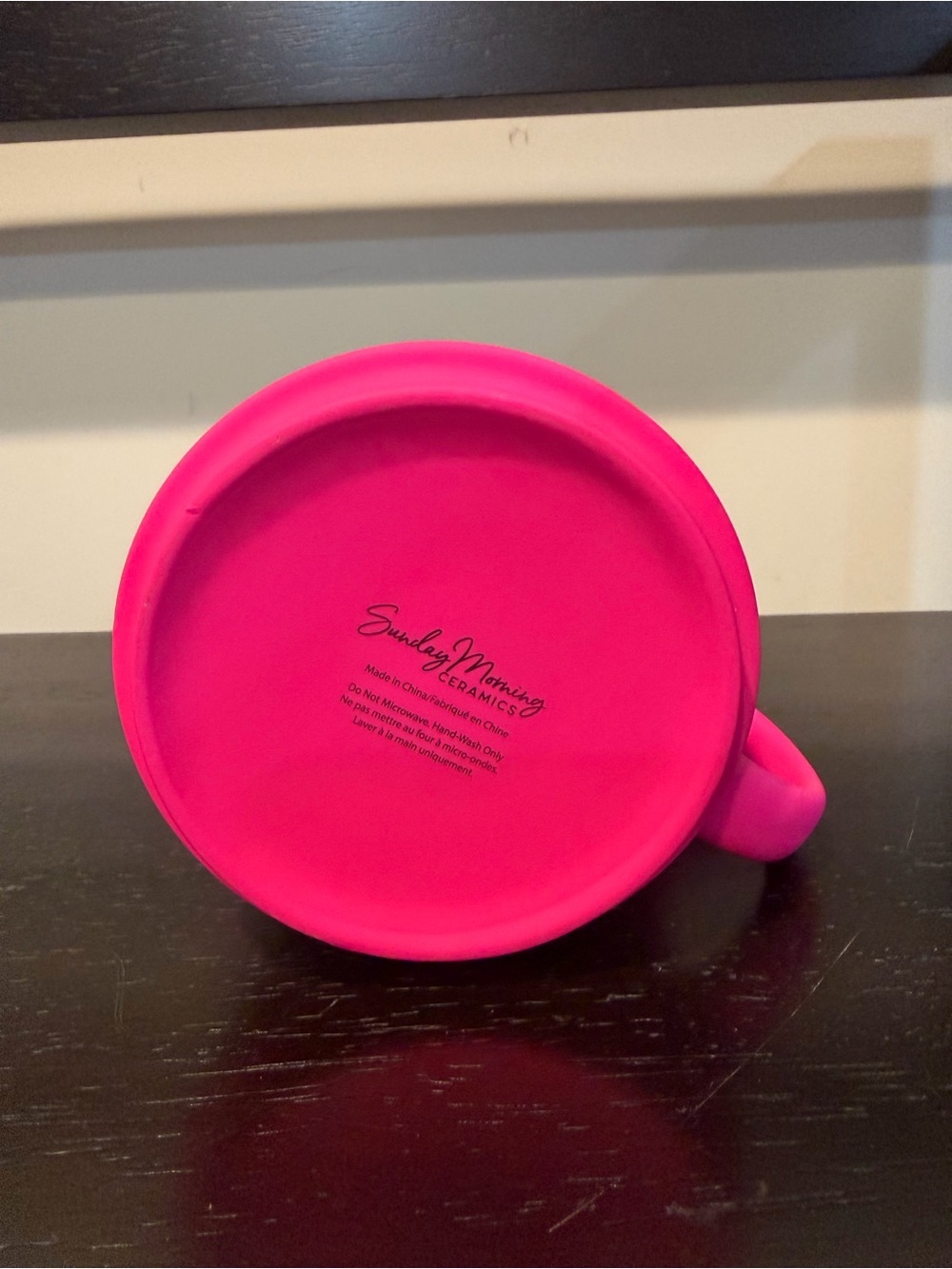 Sunday Morning Ceramics "Too Cute To Spook" Hot Pink Ghost Mug - Picture 7 of 7
